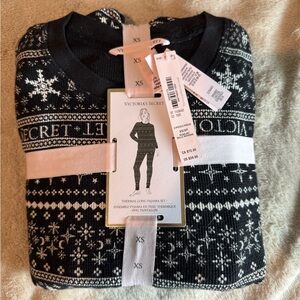 Victoria's Secret women’s  Black and White Crewneck Sweater